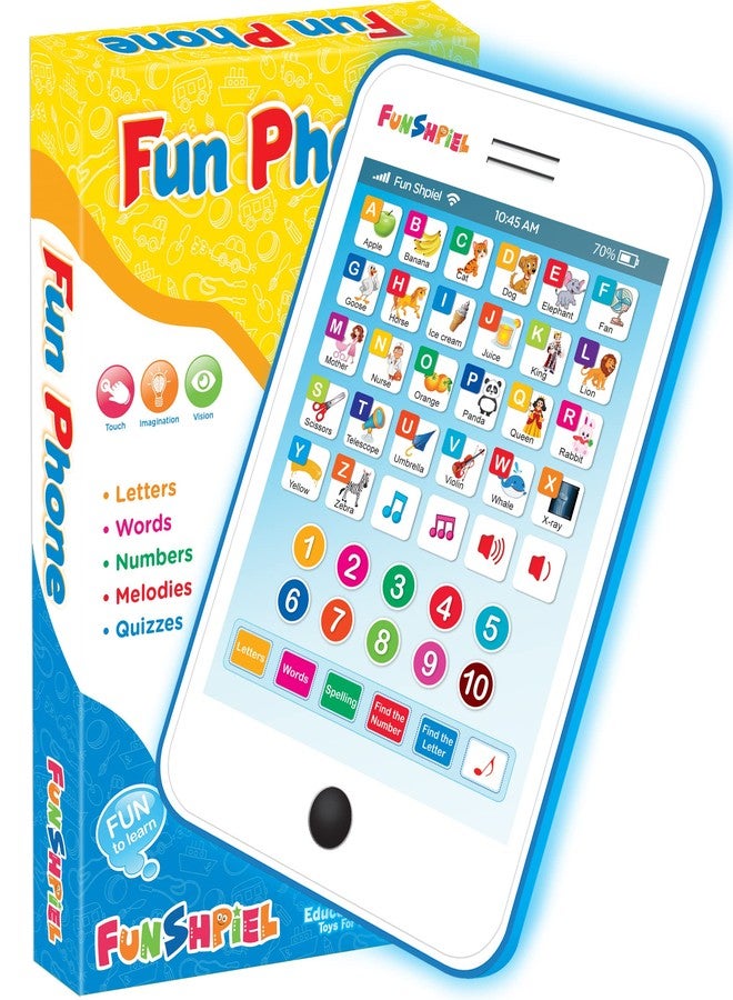 Funshpiel Kid Tablet - Kindergarten Learning Activities, ABC Learning for Toddlers, Kids Phone Toy for Speech Therapy & Letter Sounds - Image 1